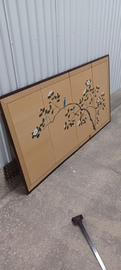 CLASSY ASIAN ART vintage Rare Find 36"× 66"