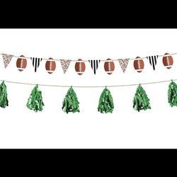 Multicolor Ready Set Football Banner Kit - 72" (4 Sets) - Ideal for Game Day Decorations & Parties