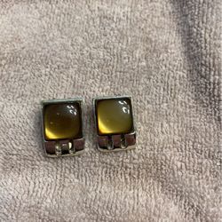 Tiger Eye Square Earrings 