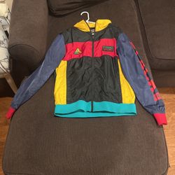 Black Pyramid Zip Up Windbreaker 