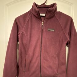 Women's Columbia Purple Zip-up Fleece Sweater size M