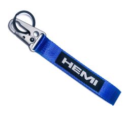 BRAND NEW JDM HEMI Blue Racing Wrist Keychain Metal key Ring Hook Strap Lanyard Universal