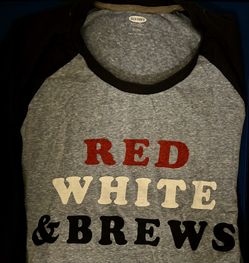 T-shirt XL Red White & Brews 