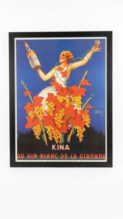 Vintage French Kina Au Vin Blanc Poster (After Robys)