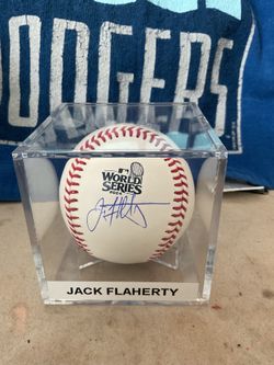 Los Angeles Dodgers Jack Flagerty Autographed World Series Baseball
