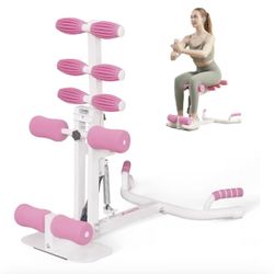 Squat Machine, Deep Squat Machine for Women, Glutes Workout Equipment with Adjustable Resistance Bands, Leg, Core & Ab Exercise Machine, Squat Assist 