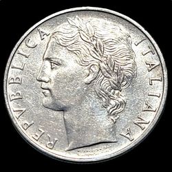 1966 R ITALY - 100 LIRE Coin