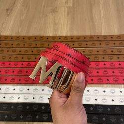 Red Mcm Belt