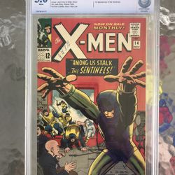 X-Men #14 (1965) CBCS 5.0 — White Pgs; 1st Sentinels; Stan Lee & Jack Kirby; CGC 