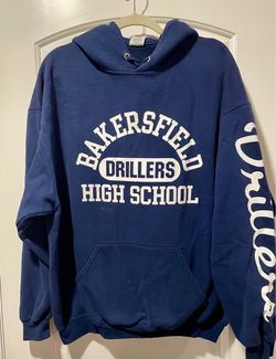 Bakersfield High School Drillers Hoodie Size XL and Driller Wristband