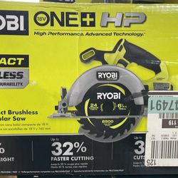 New in box! RYOBI 18V ONE+ HP Compact Brushless 6-1/2" Circular Saw