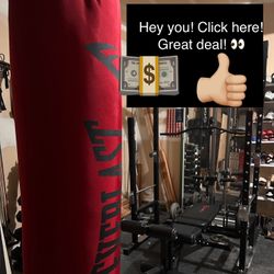 Home Gym, Barbell, Curl Up Bar, Treadmill, Bike, Punching Bag, Dumbbells, Dumbbell Rack