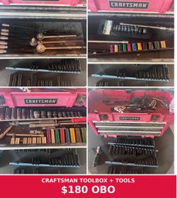 Craftsman Toolbox with Socket Set and Tools