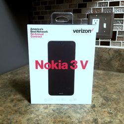 Brand New Verizon Prepaid Nokia 3v Android phone