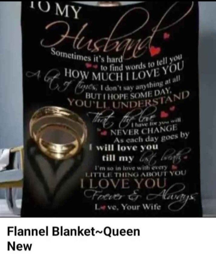 Envelope Letter Flannel Blanket Queen New