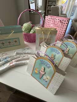 Gift Bags /Basket  /Satin padded hangers Bundle
