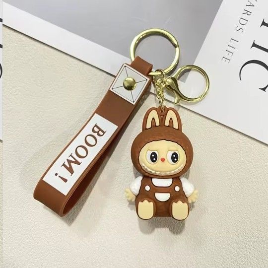 Labubu Keychain Brown Boom