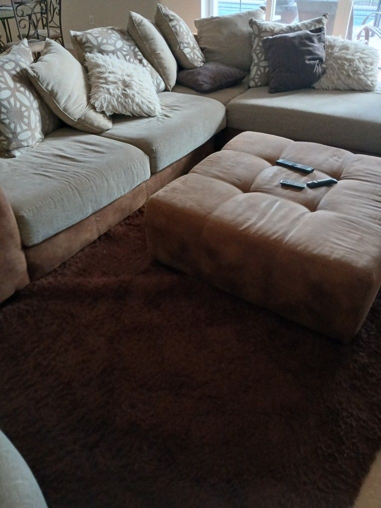 Sectional, Ottoman, & Love Chair