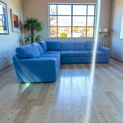2PC Blue Living Spaces  Sectional Couch Free Delivery 🚚 