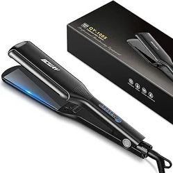 Like new Hair Straightener, 2.16'' Extra-Large Floating Titanium Flat Iron, Anti-Static Instant heat