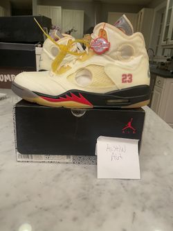 Air Jordan 5 Off White Sail Sz 12.5 DS