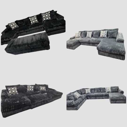 BRAND NEW U SECTIONAL COUCHES SOFAS CHAISE