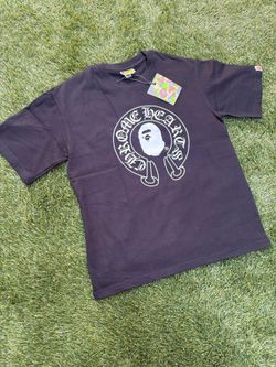Black Chrome Heart Bape Shirt
