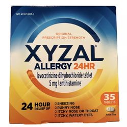Two XYZAL Allergy 24 HR Tablet - 35 Count 02/27