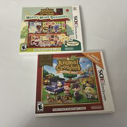 Nintendo 3ds Animal Crossing Welcome Amiibo Happy Home Designer Games Lot