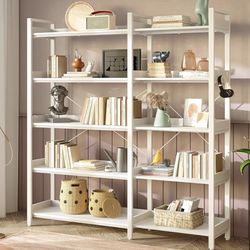 5 Tier Bookcase White 