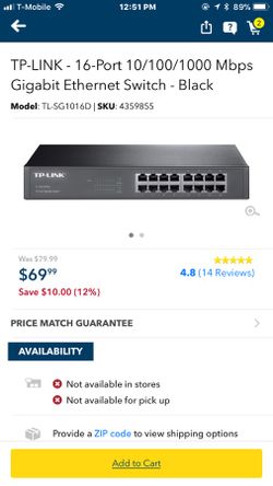 16 port gigabit desktop/rackmount switch