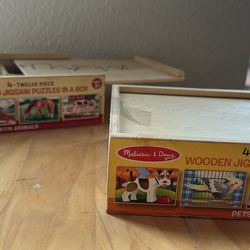 8 aMelissa & Doug Wodeen Puzzles