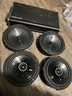 Kicker 6.5” Speakers + CXA660.5 5-Channel Amp – Car Audio Package