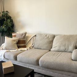 Beige 3 Seater Sofa 