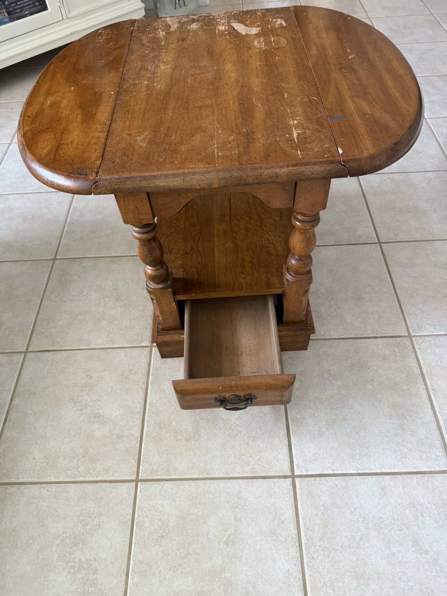 Wooden end table to refinish!