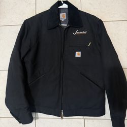 Carhart Detroit Jacket Blanket Lined Corduroy Mens Medium Black Zip Up Jacket