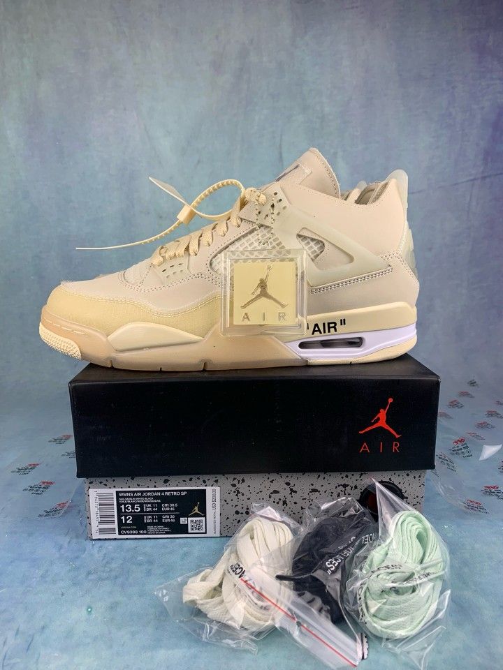 Air jordan 4s  OFF WHITE SAIL more colors available   