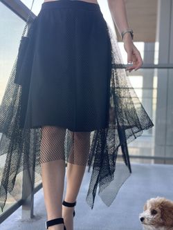 Netted Black Skirt New