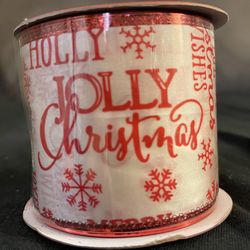 Christmas House Christmas Wired Edge Ribbon New