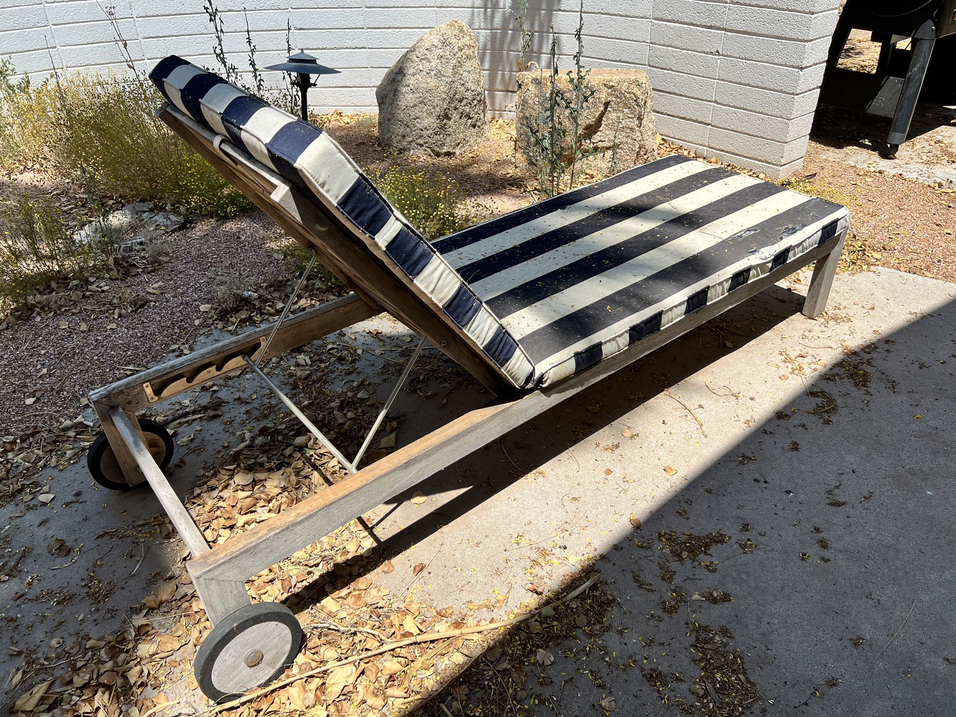 REDUCED—Restoration Hardware Teak Patio/Outdoor Lounge Chair
