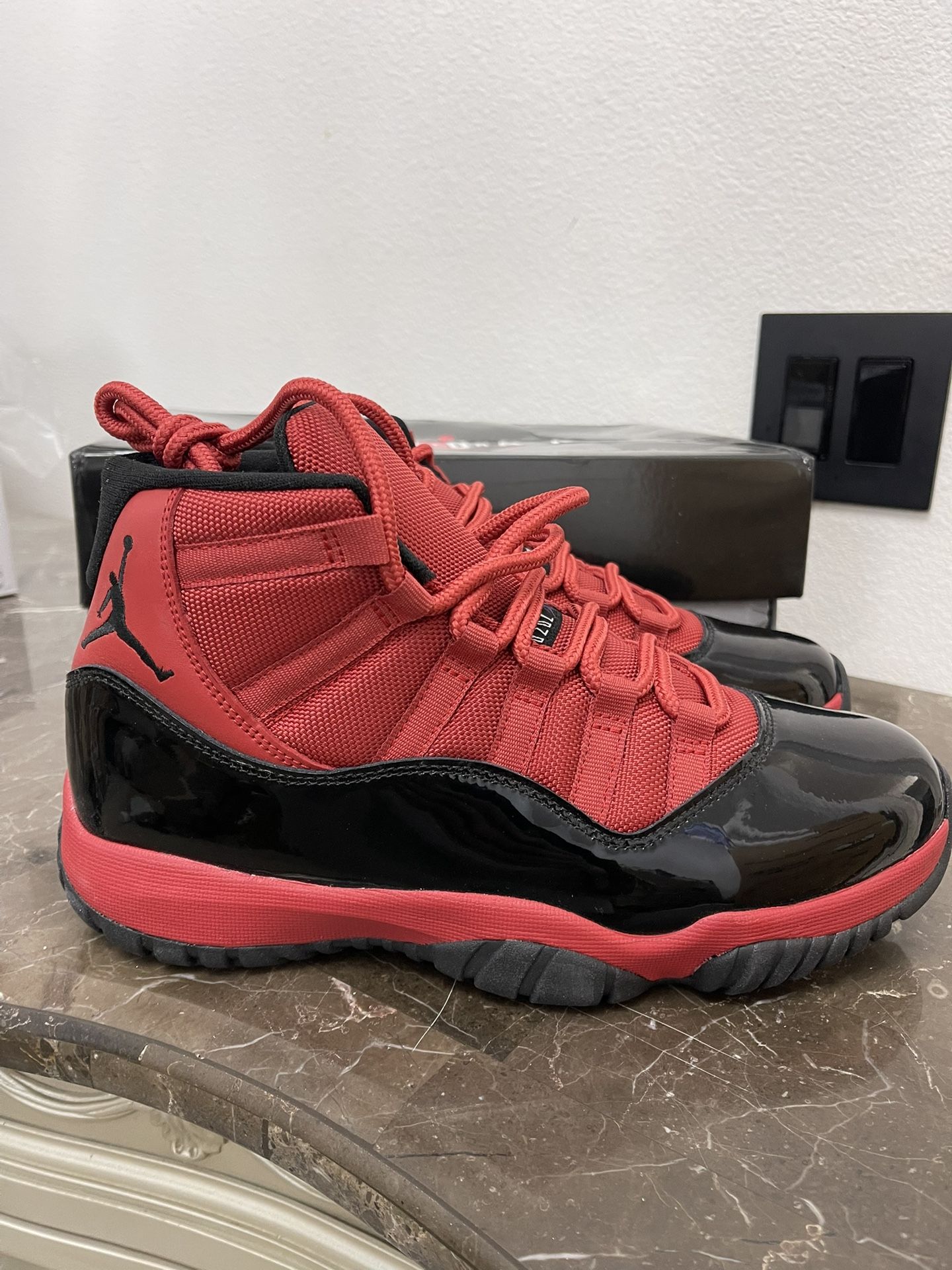 New! Unworn! Air Jordan 11 retro red and black men’s size 8