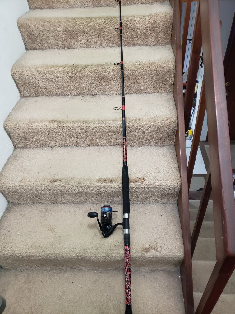 Penn fierce 2 5000 on custom fishing rod