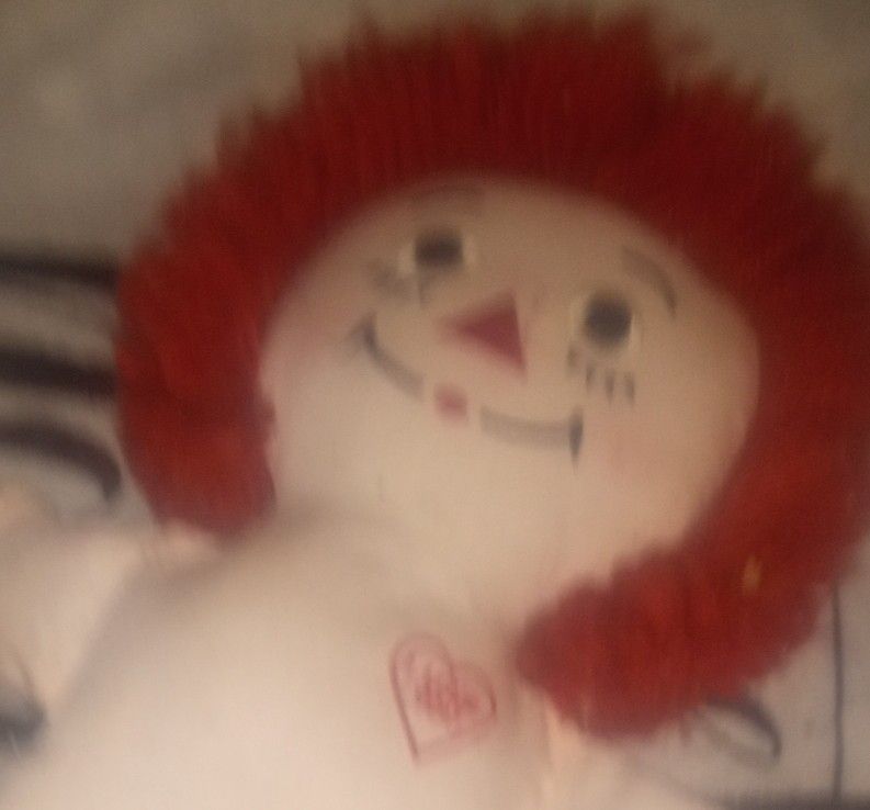 Vintage Raggedy Ann Doll  And Antique Hair Dryer 