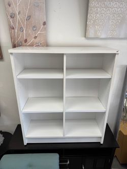 White Bookcase with Adjustable Shelves