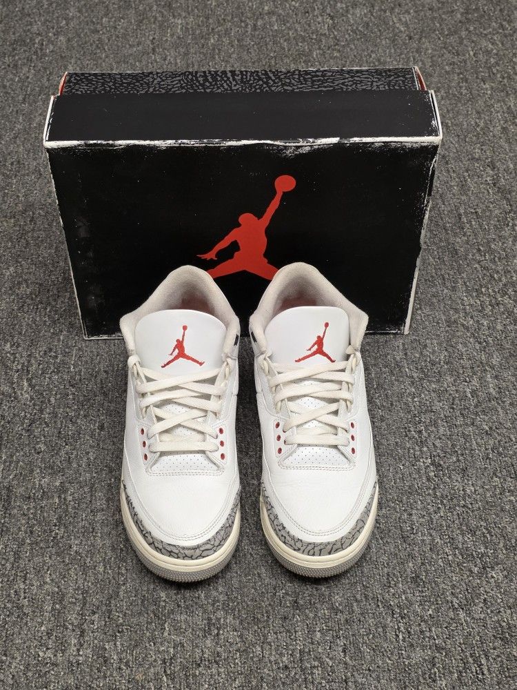 Nike Air Jordan 3 Retro White Cement Reimagined Size 9