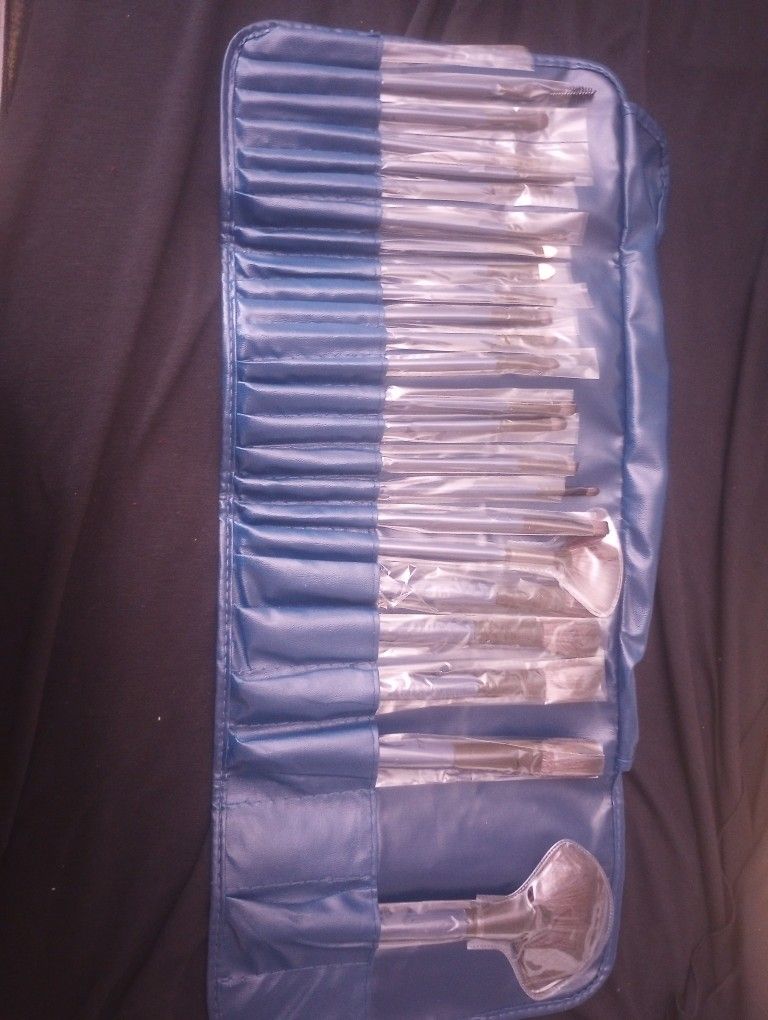 Makeup Pouch With Brushes New