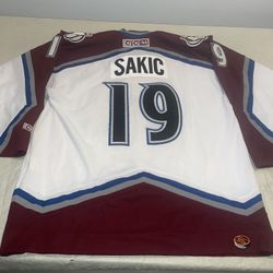CCM Joe Sakic Colorado Avalanche NHL Jersey Mens Large Hockey Clean Mic Vintage