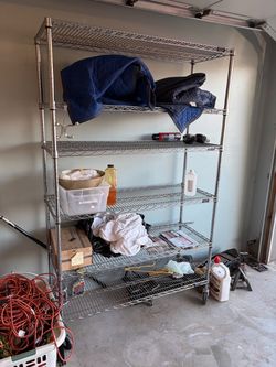 Metal Rack for Garage stuff on Wheels
