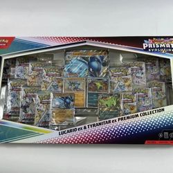 Pokemon TCG  Lucario Ex Tyranitar Ex Premium Collection Prismatic Evolution 
