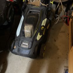 Ryobi 20” 40v Mower With Battery And Charger - Never Used